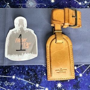 💛💛 AUTHENTIC Louis Vuitton Leather Luggage Tag 💛💛